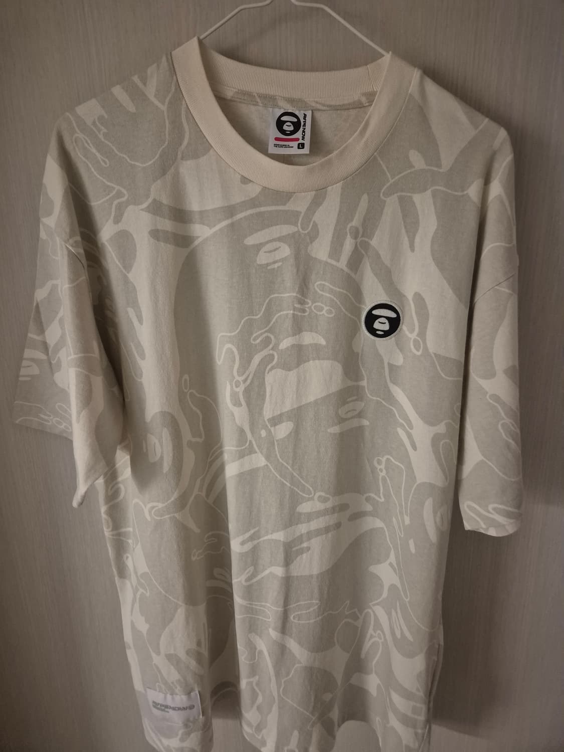 AAPE 크림 카모플라쥬 반팔티 L 상품이미지3