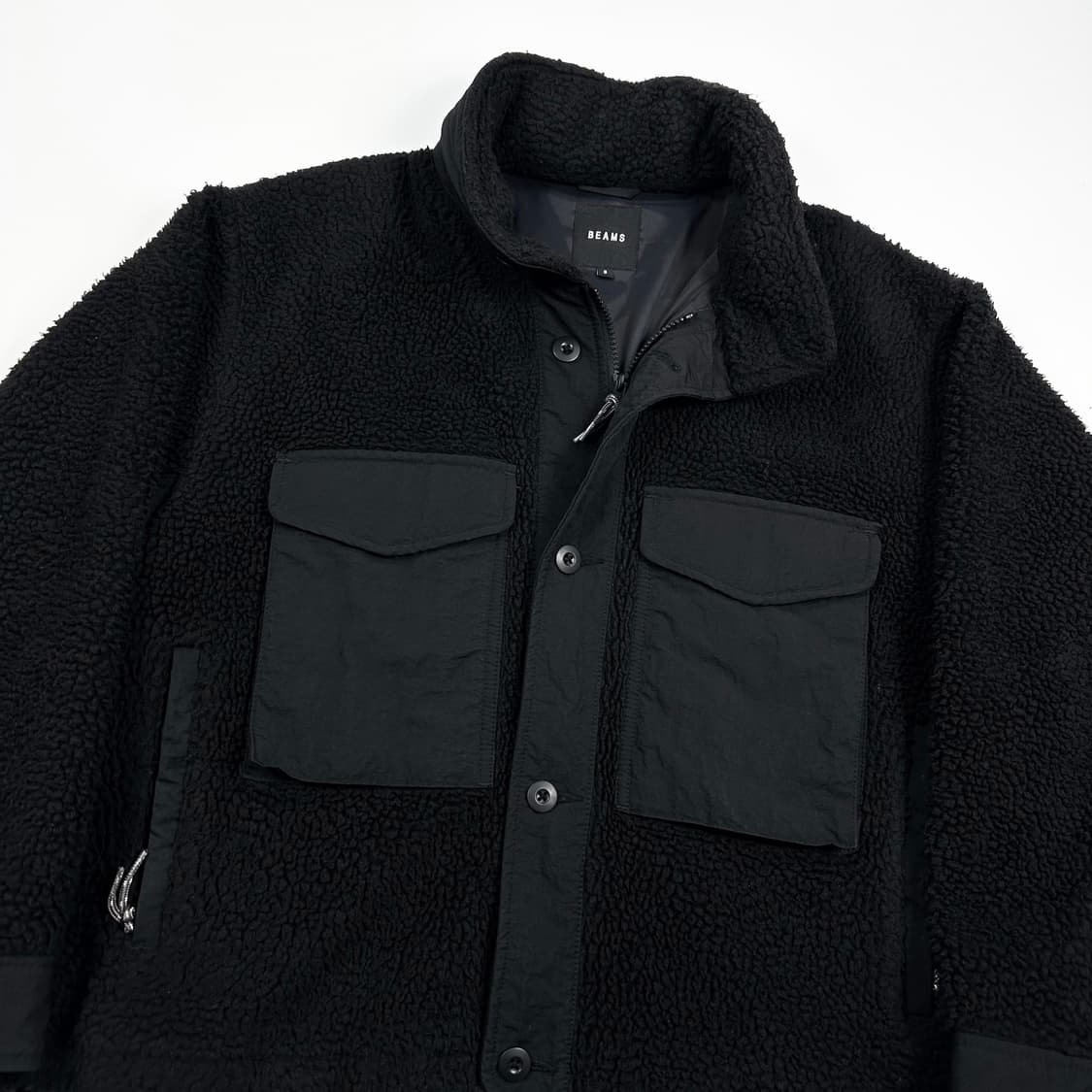 BEAMS 빔즈 재팬 M65 플리스자켓 후리스 블랙 S 상품이미지3