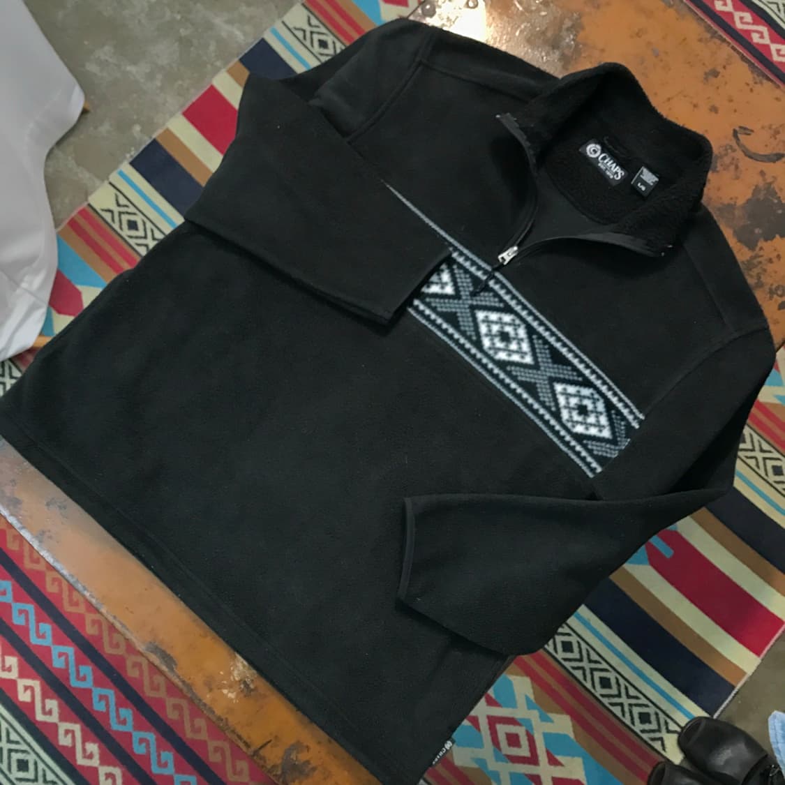 폴로랄프로렌 챕스 블랙 노르딕 패턴 플리스 반집업 풀오버 자켓 남성110 상품이미지2