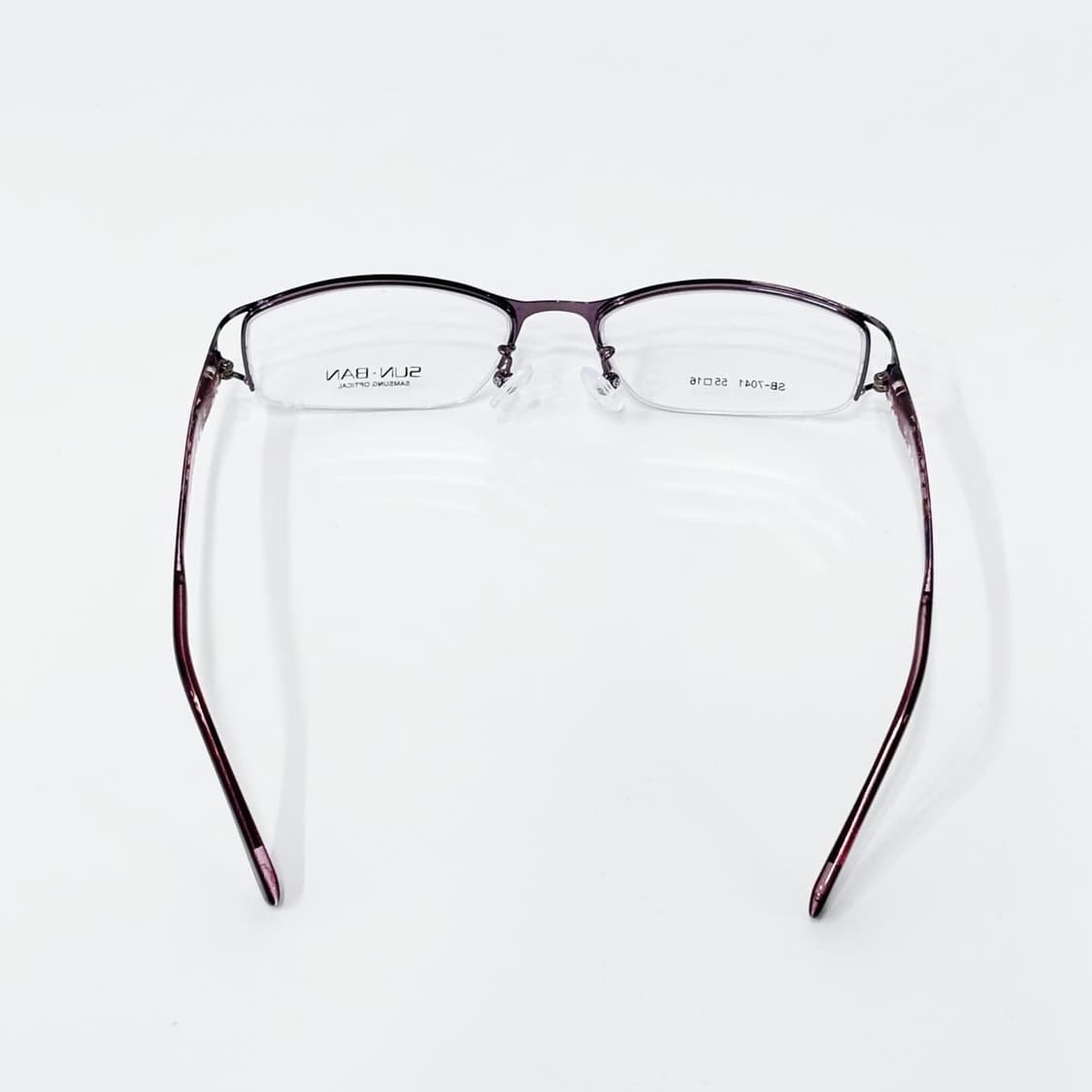 SUNBAN 퍼플 플라워패턴 반무테 데드스탁 빈티지안경 상품이미지4