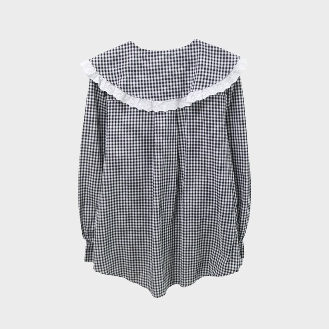 체크 세라넥 블라우스 66408 상품이미지2