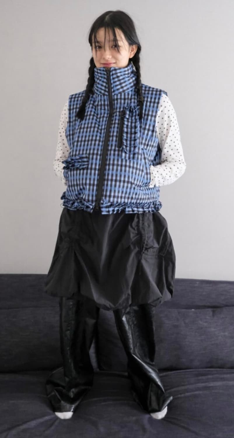 인앤양인하모니 체크 패디드자켓 패딩 상품이미지2