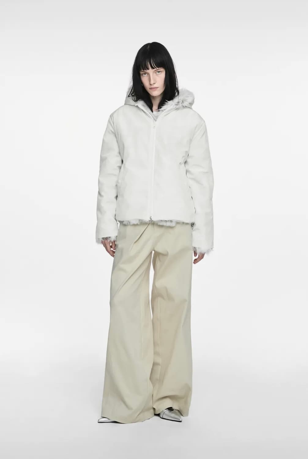 나체 NACHE 리버시블 후디 퍼 자켓 크림 1 상품이미지3