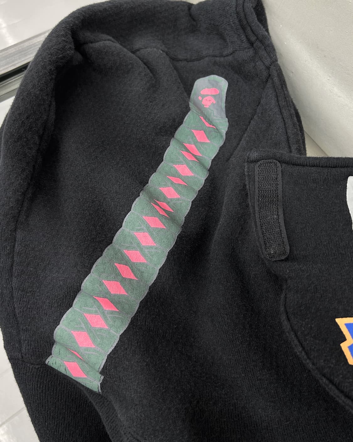 베이프 00s 닌자 마스크 풀집업 스웻 후디 블랙 상품이미지7