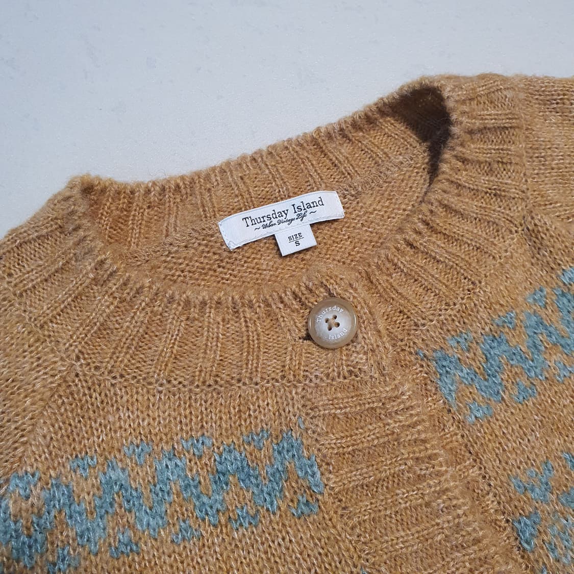 써스데이아일랜드 눈꽃 자가드 가디건 상품이미지5