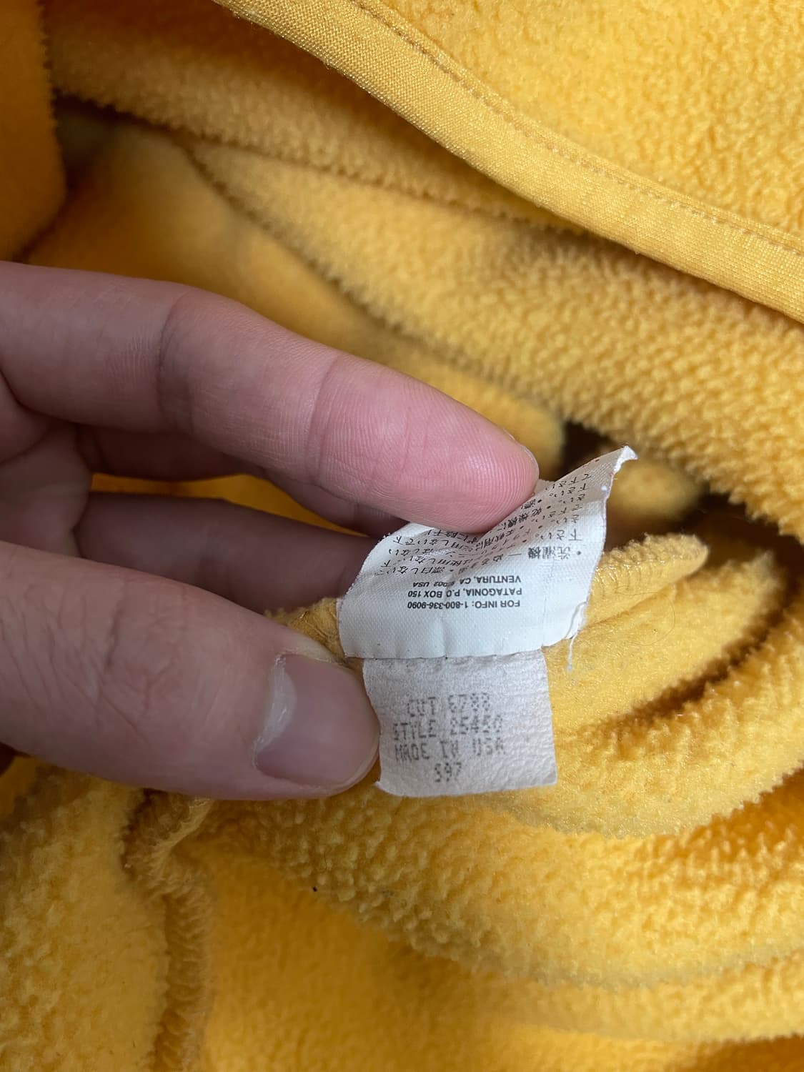 [L] 90's 파타고니아 빈티지 신칠라 라이트 옐로우 상품이미지4