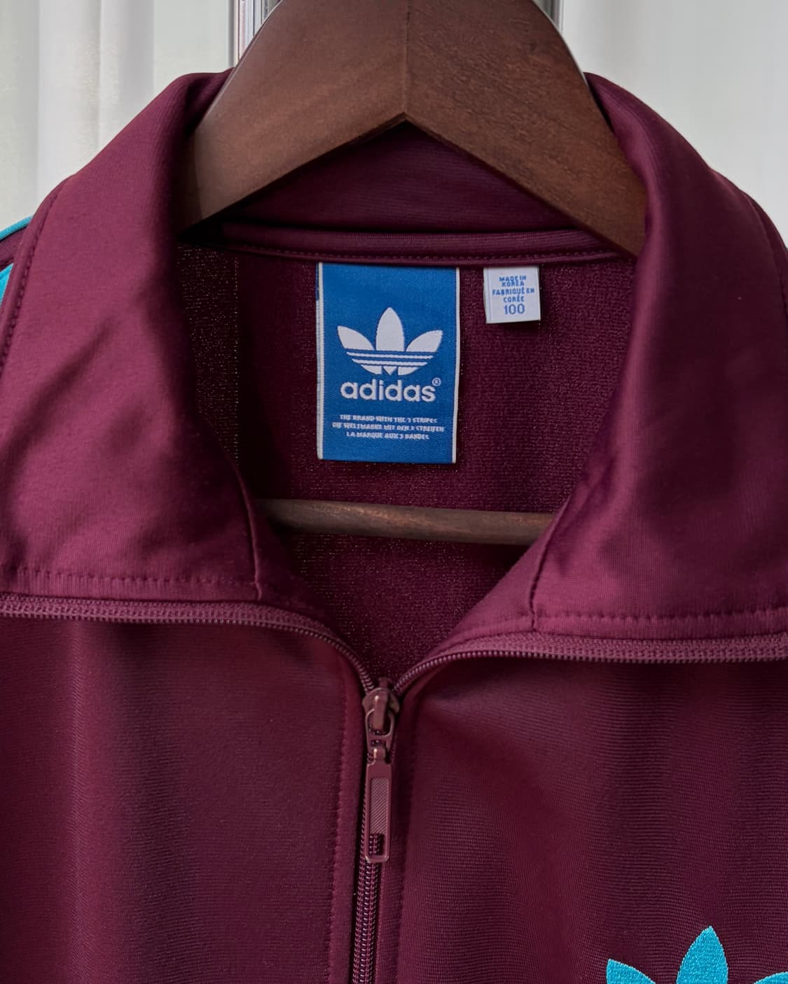 [L]아디다스 구형 파이어버드 버건디 하늘 트랙탑 져지 상품이미지6