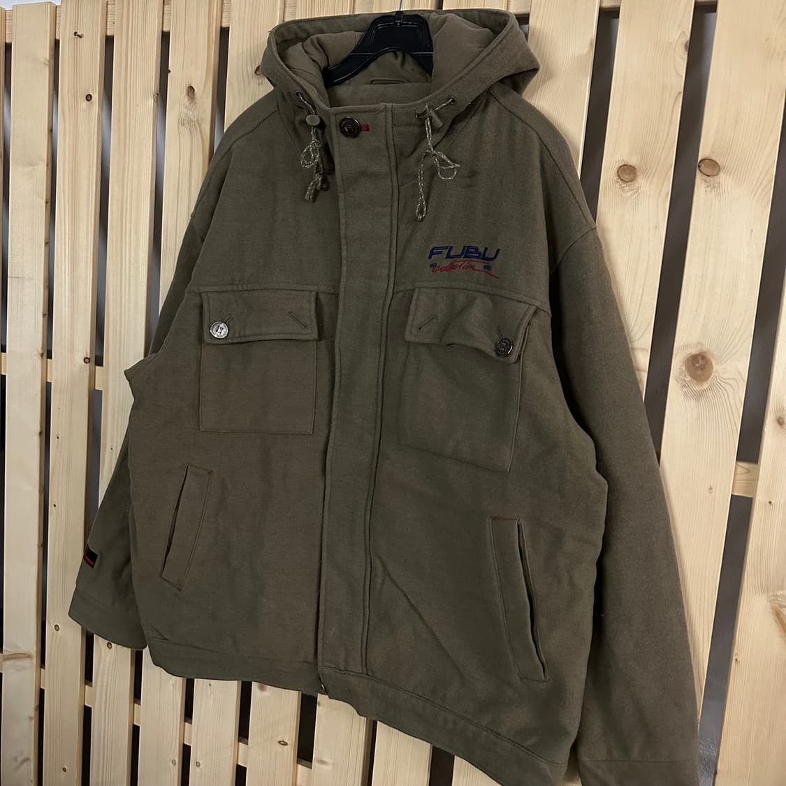 (L) FUBU 후부 푸부 90s 카키 워크 자켓 상품이미지3