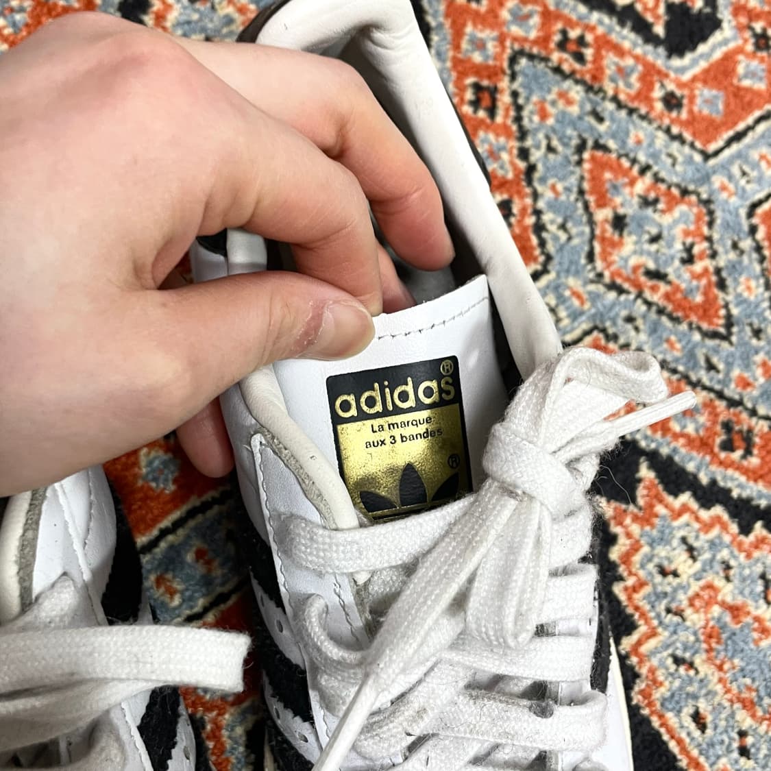 아디다스 슈퍼스타 흰검 스니커즈 US4 상품이미지4