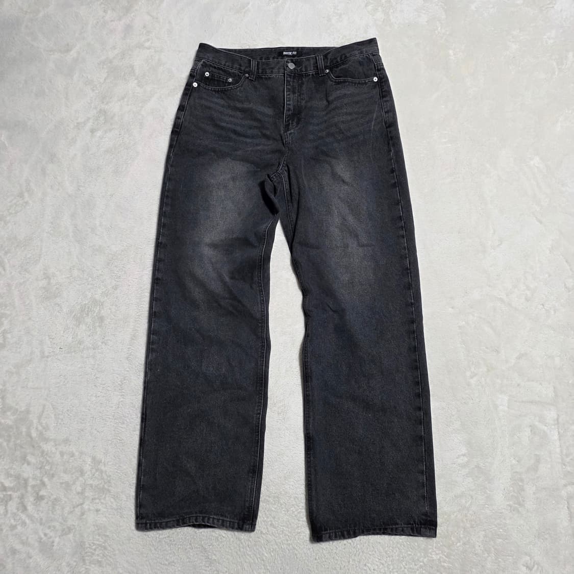 (XL)드로우핏 유주얼 세미 와이드 데님 팬츠 다크그레이 상품이미지1