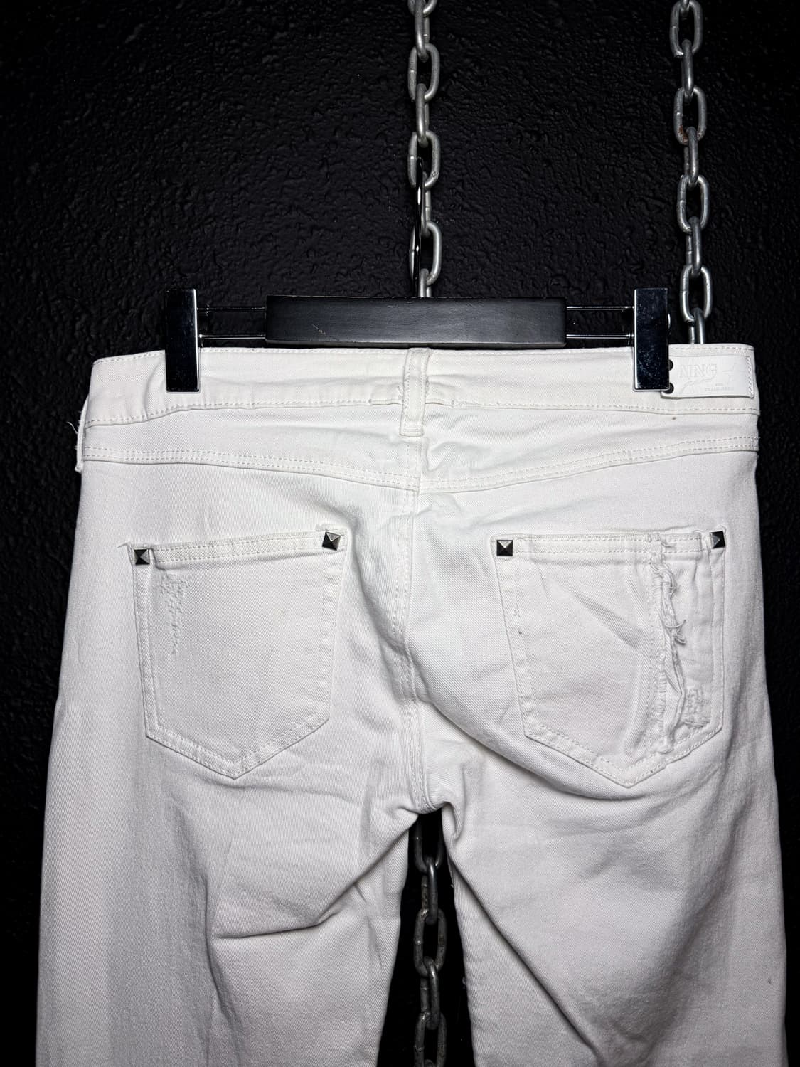 MNG Jeans – White Patchwork Skinny jeans 상품이미지7