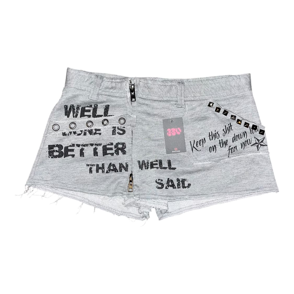 스터드 프린팅 면 숏 반바지 y2k갸루 상품이미지1