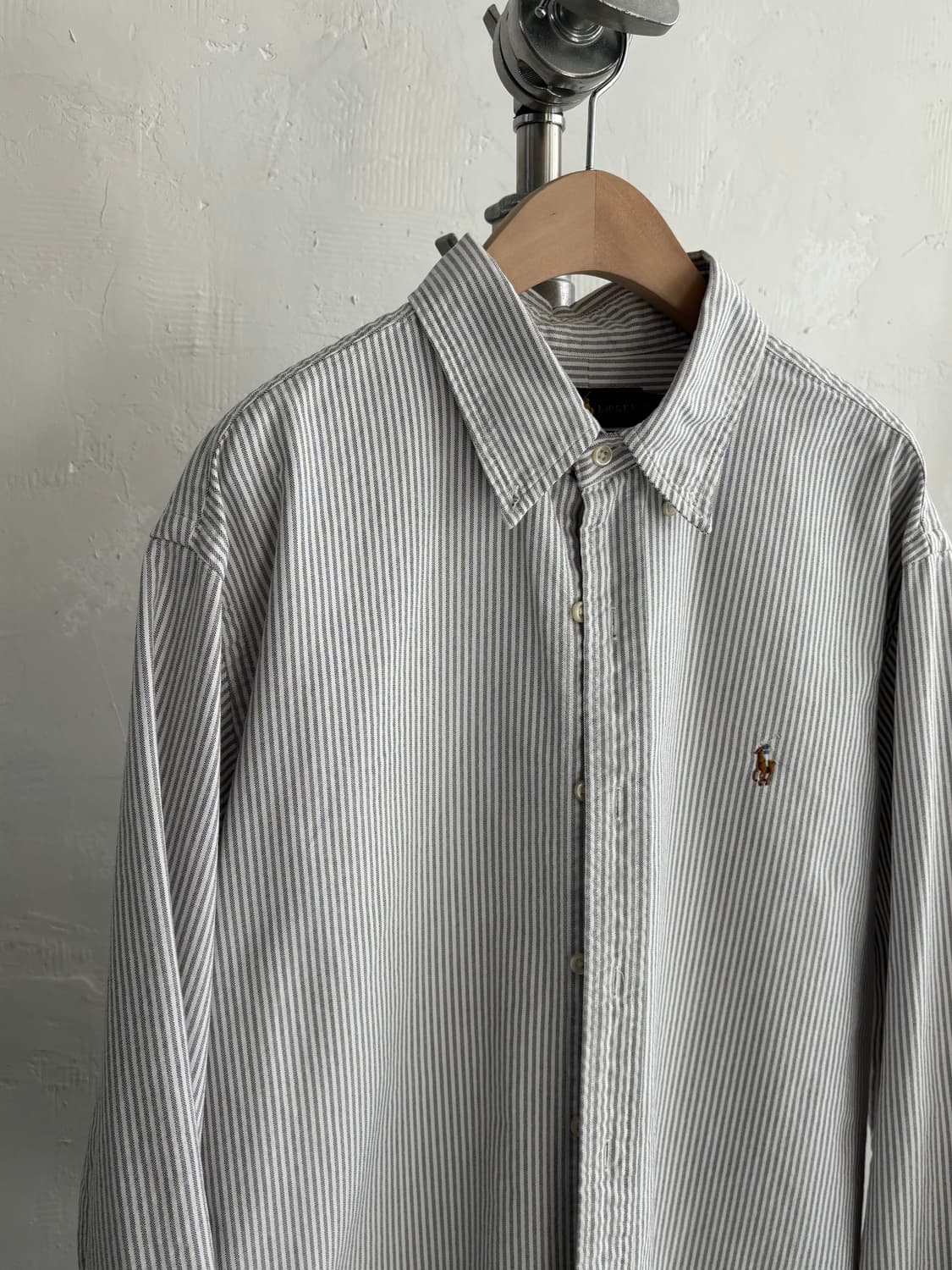  Polo 폴로 랄프로렌 신형 그레이 스트라이프 패턴 옥스포드 셔츠  ﻿ 상품이미지2