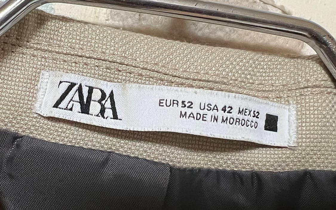 ZARA 자라 남자 블레이저자켓 캐주얼 베이지 원버튼 춘추 L 100 상품이미지3
