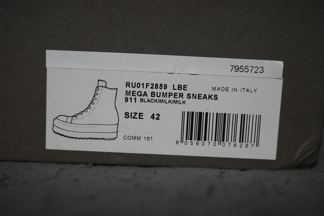 [42] 릭오웬스 메가 범퍼 라몬즈 스니커즈 LBE 상품이미지8