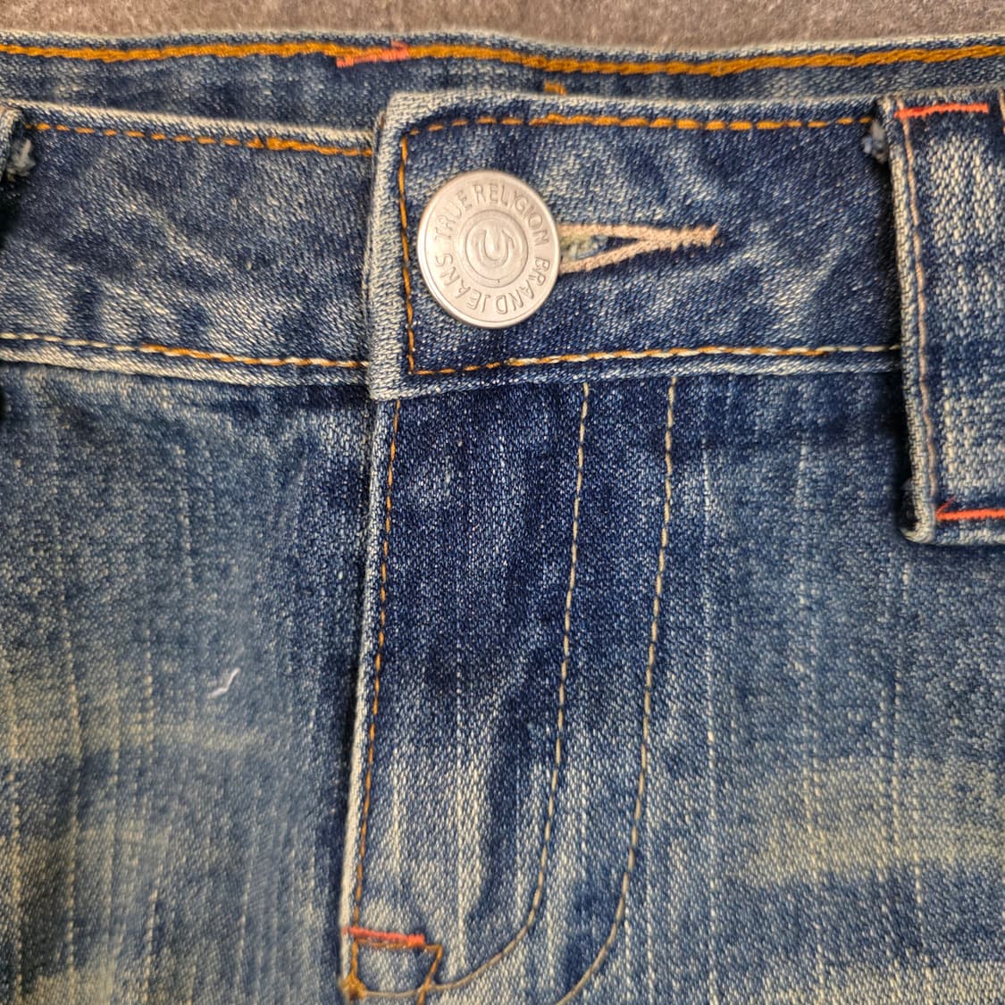 True Religion 빈티지 비즈 데님 스커트 상품이미지4