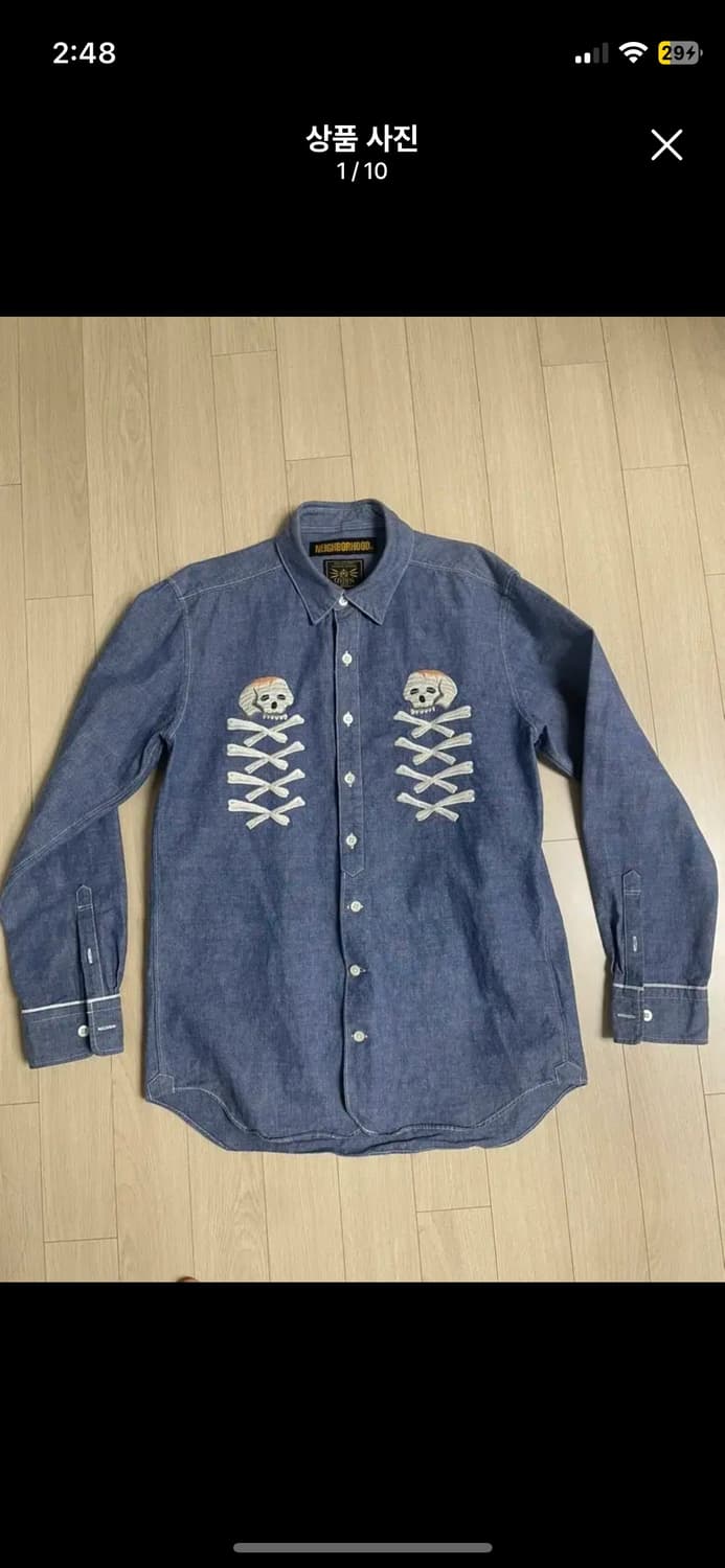 네이버후드 데님셔츠 L 상품이미지1