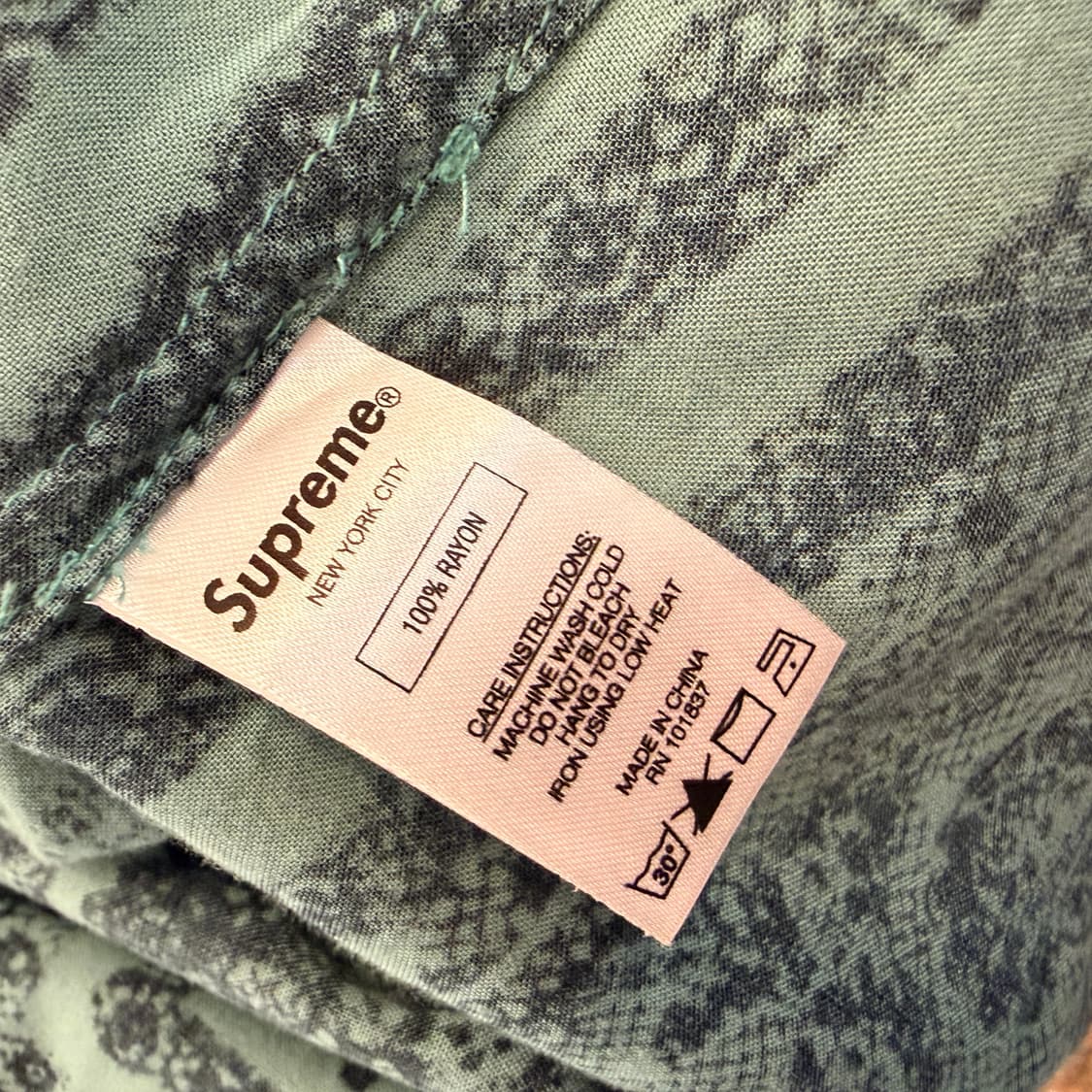 2017 슈프림 페이즐리 오픈카라 셔츠 상품이미지6