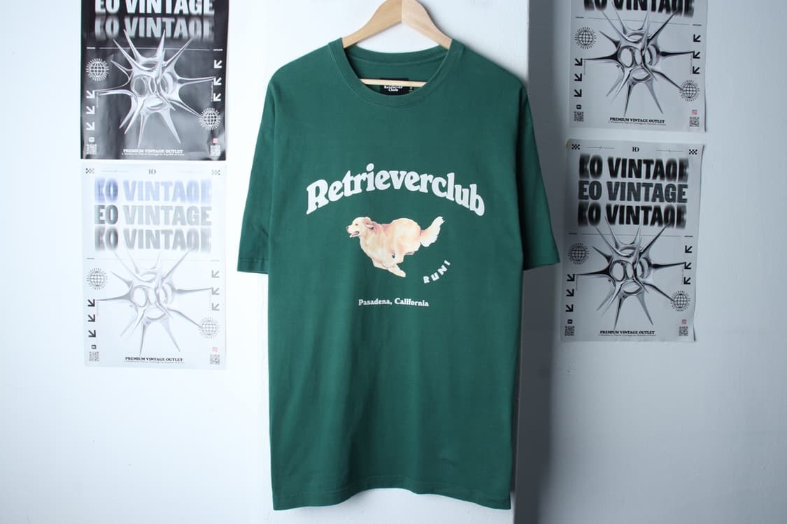 (XL-2XL) 리트리버클럽 반팔 티셔츠 빅사이즈 그린 키치-H31706 상품이미지2