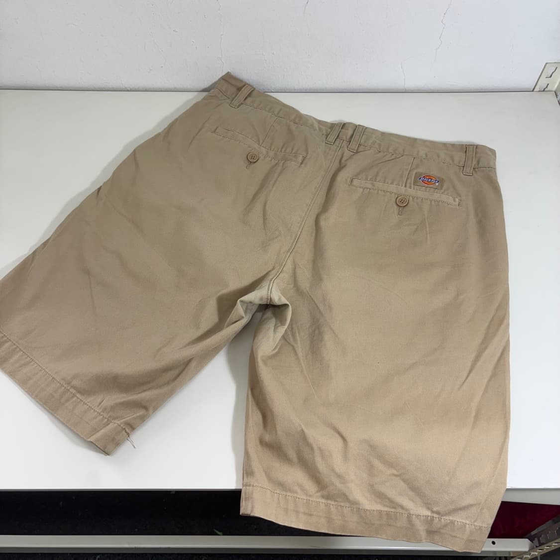 L 34 디키즈 베이지 기본로고 면 반바지 상품이미지2