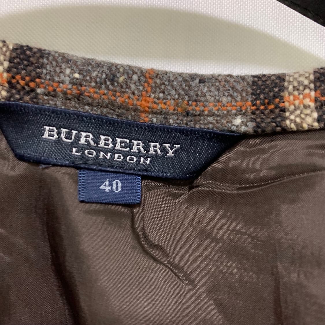 버버리 체크 패턴 울 벨트 빈티지 스커트 26-27인치 상품이미지5