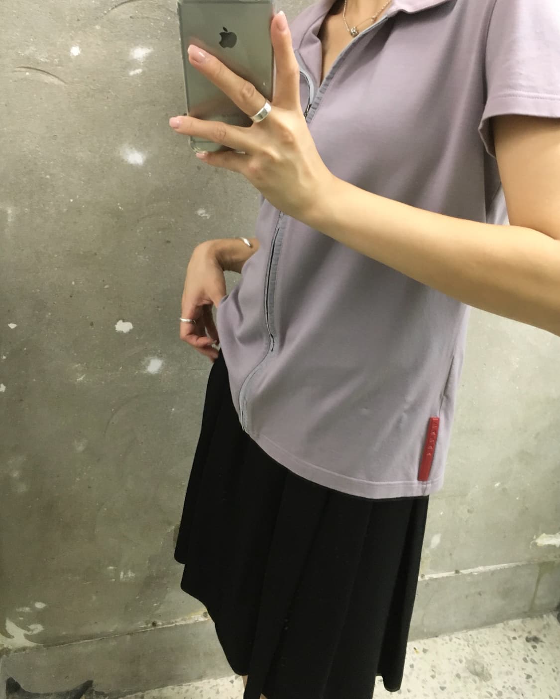 Prada 프라다 레드라벨 퍼플 집업 반팔 상품이미지1