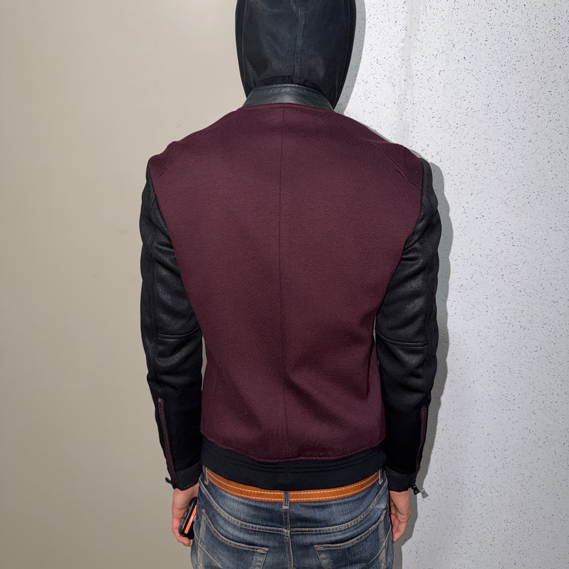 시스템 레더 믹스 테디 자켓 상품이미지2