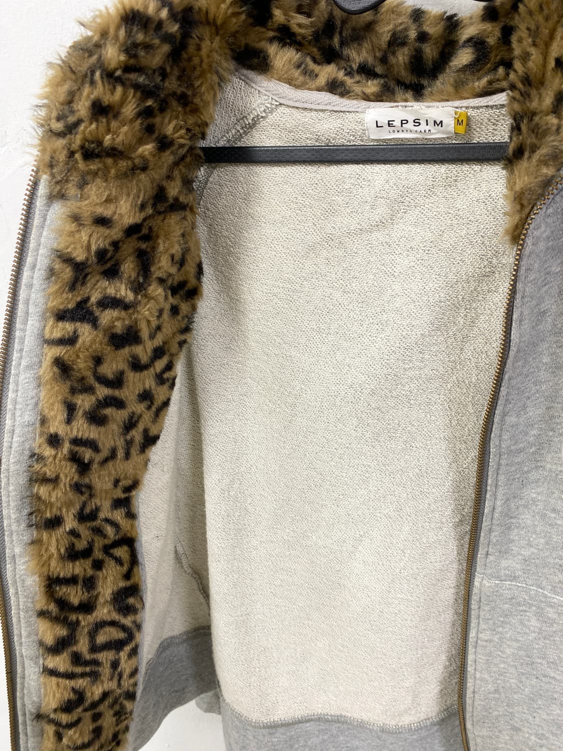 [LEPSIM] 갸루 레오파드 호피 퍼 후드집업 상품이미지7