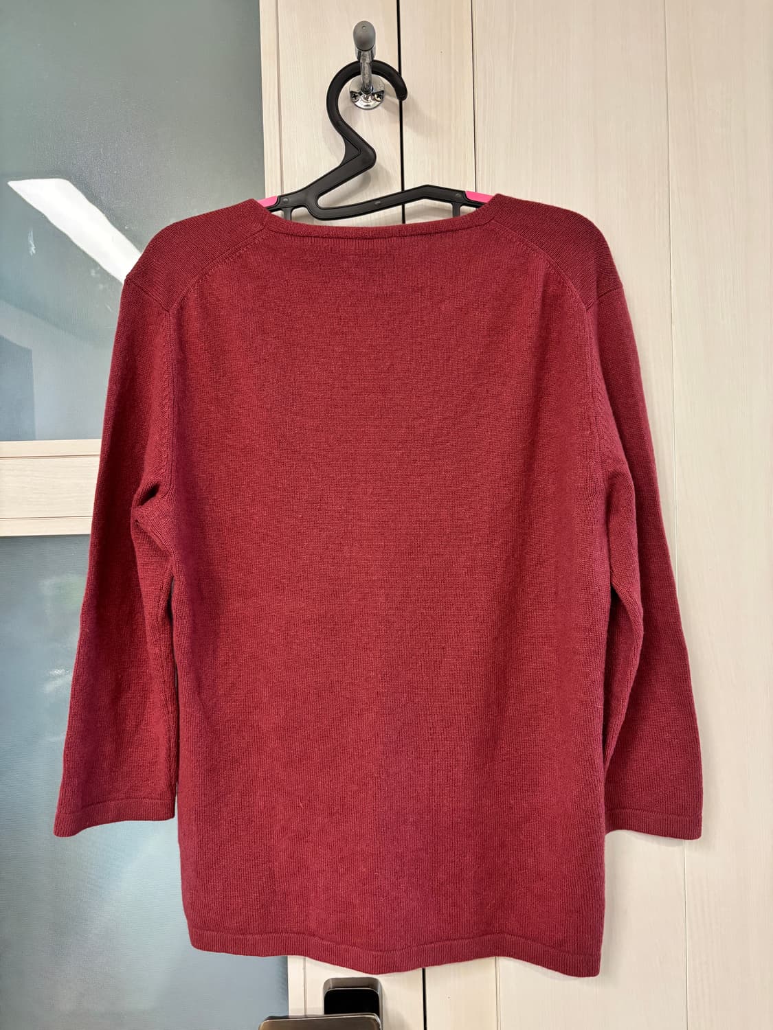 빈티지_ 브이넥 버건디 캐시미어 100 니트  상품이미지2