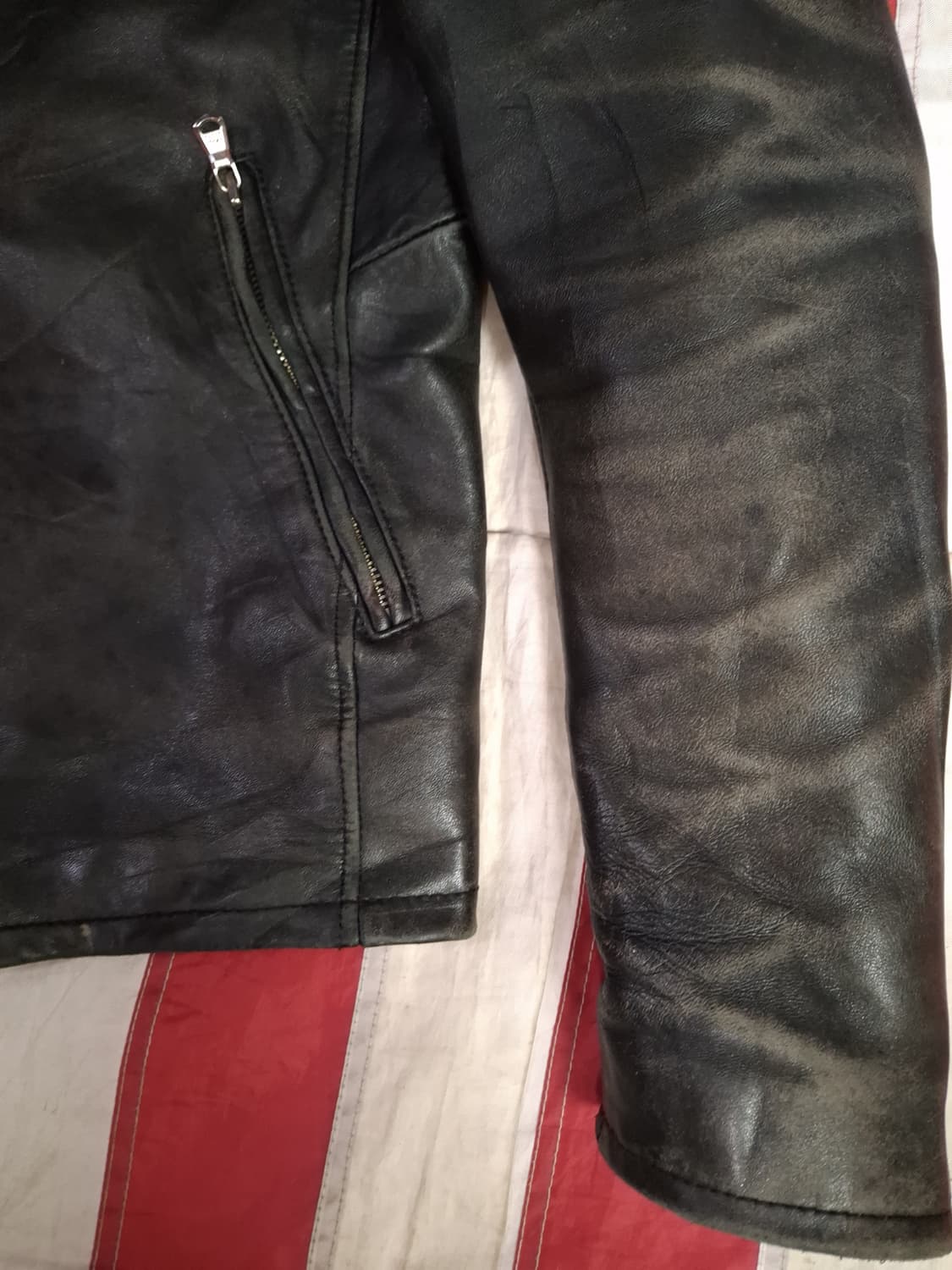 오리지날 일본판 뷰티앤뉴스 리얼레더 라이더자켓 상품이미지6