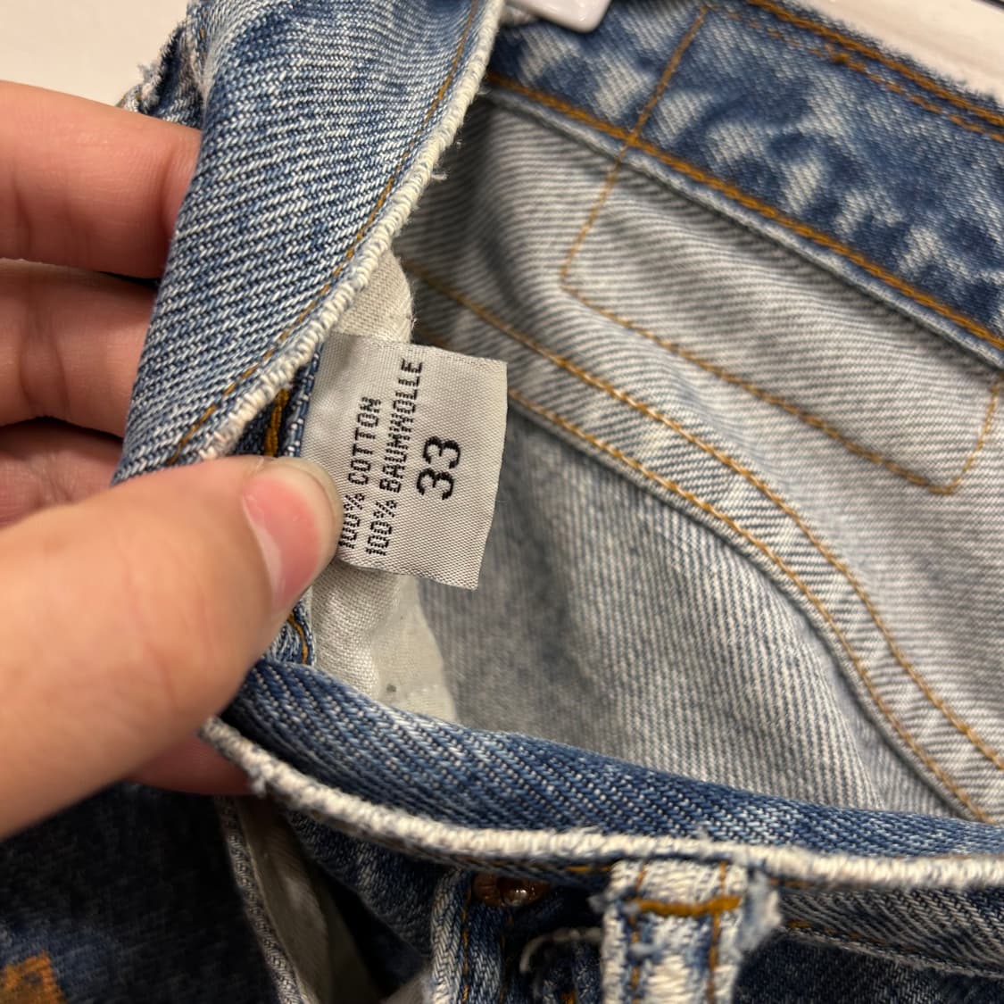 리바이스 501xx 레귤러핏 페이퍼택 커스텀 데님팬츠 상품이미지5