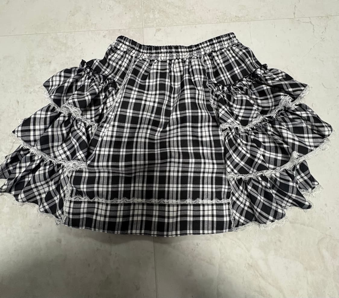 BODYLINE 바디라인 체크스커트 빈티지 펑크,고스로리 상품이미지1