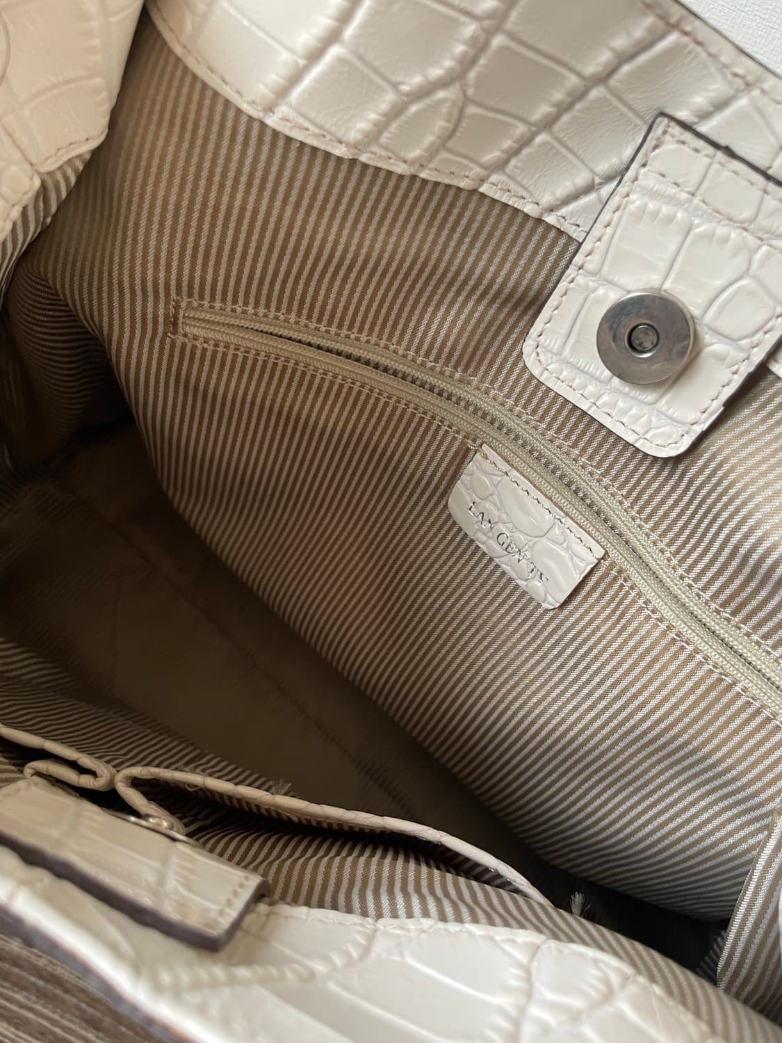 Real Leather White Cowhide Python Big Ba 상품이미지10