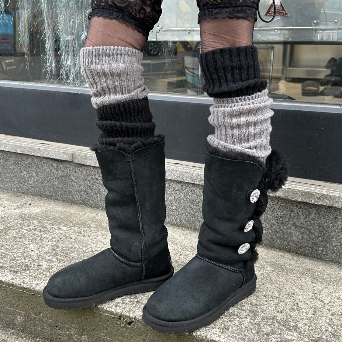 00s Y2K 리미티드 에디션 어그 다이아몬드 부츠 상품이미지1