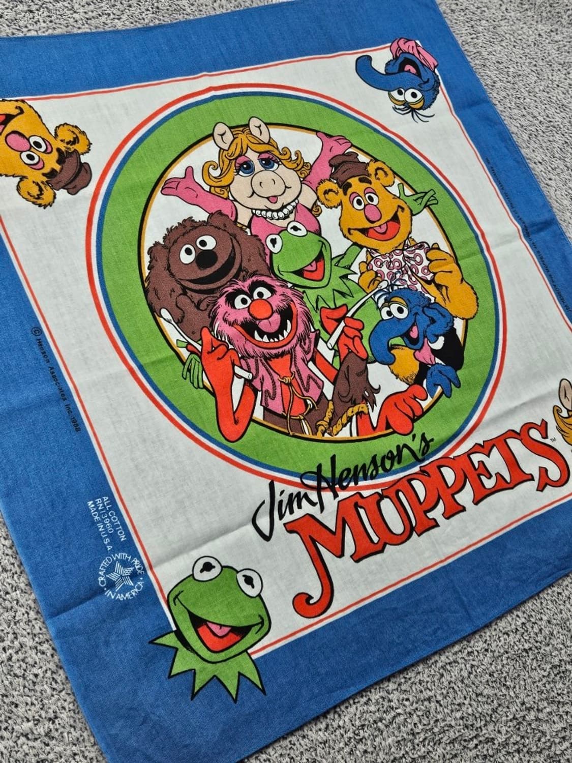 USA 빈티지 짐 헨슨 머펫츠 반다나 ( 55X55 ) / 11720 상품이미지2