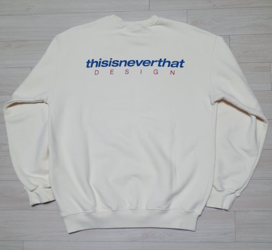 💥(새상품) 디스이즈네버댓 스웻셔츠 아이보리 (M)   상품이미지2