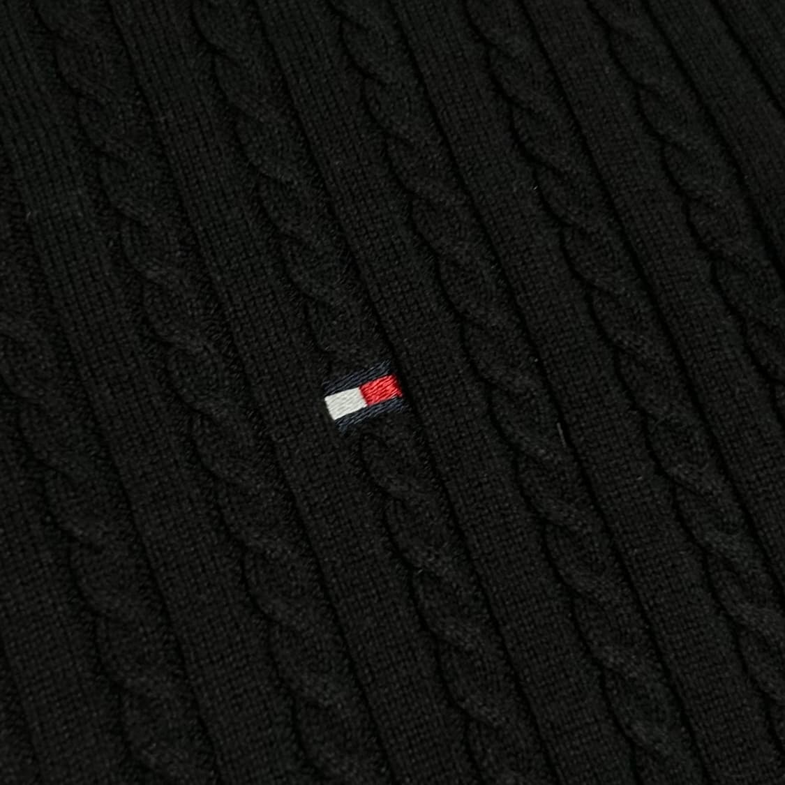 [S] Tommy 타미힐피거 우먼즈 케이블 블랙 라운드 니트 상품이미지4