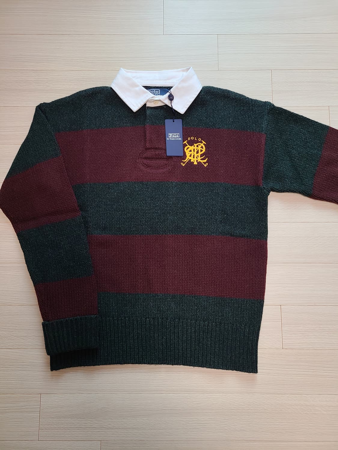 폴로 랄프로렌 럭비 칼라 울 니트 m 상품이미지1