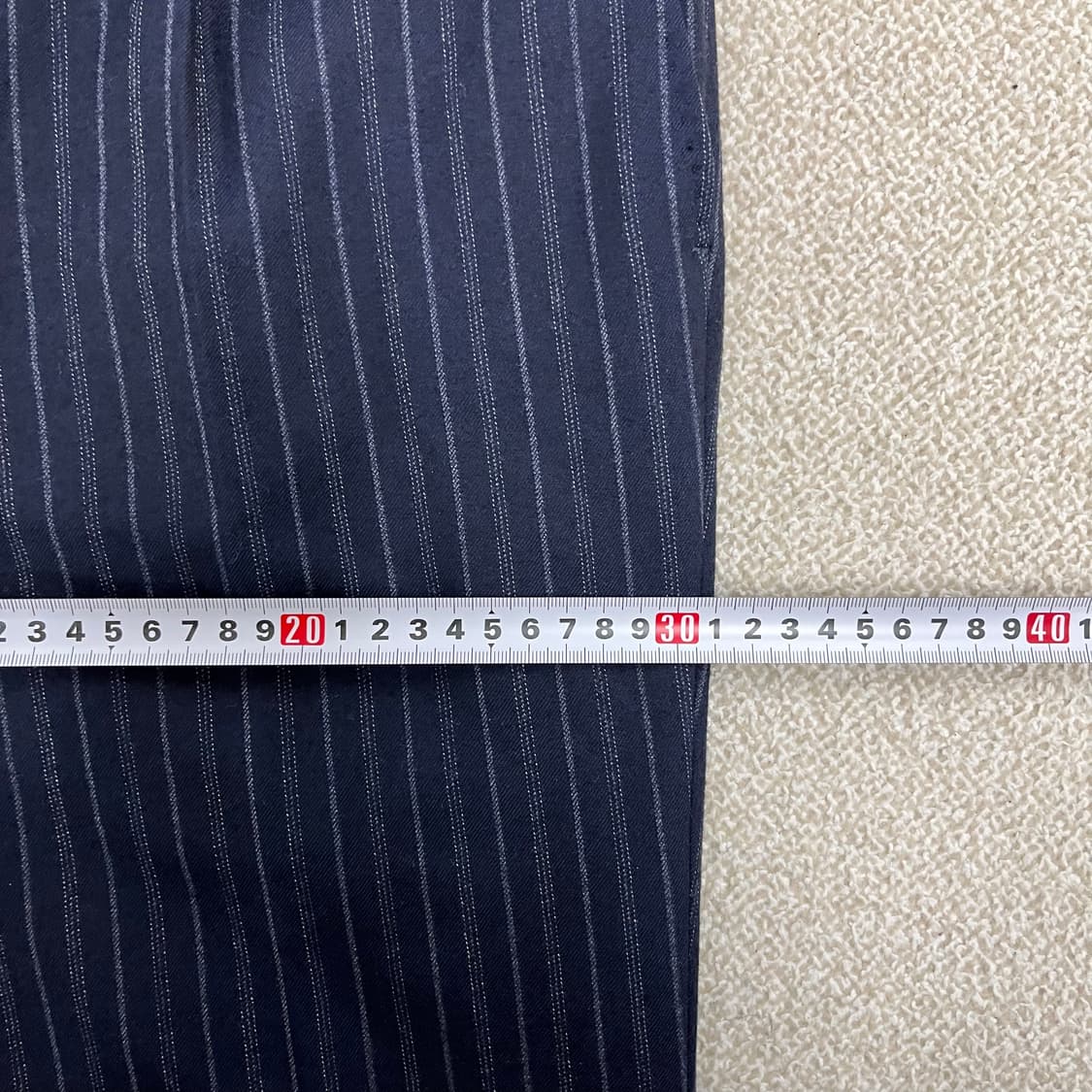 [48] 맨온더분 네이비 스트라이프 슬림핏 정장 테일러 수트 셋업 010 상품이미지10