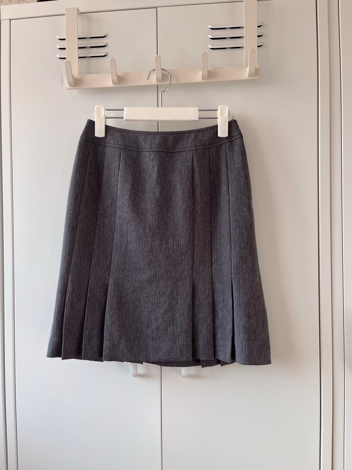빈티지 핀턱 플리츠 주름 미디스커트 상품이미지3