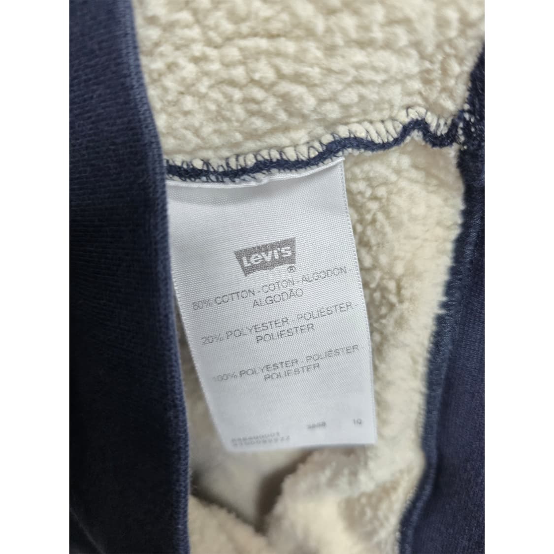 택포) 리바이스 남성 양털 후드집업 L 네이비 상품이미지3