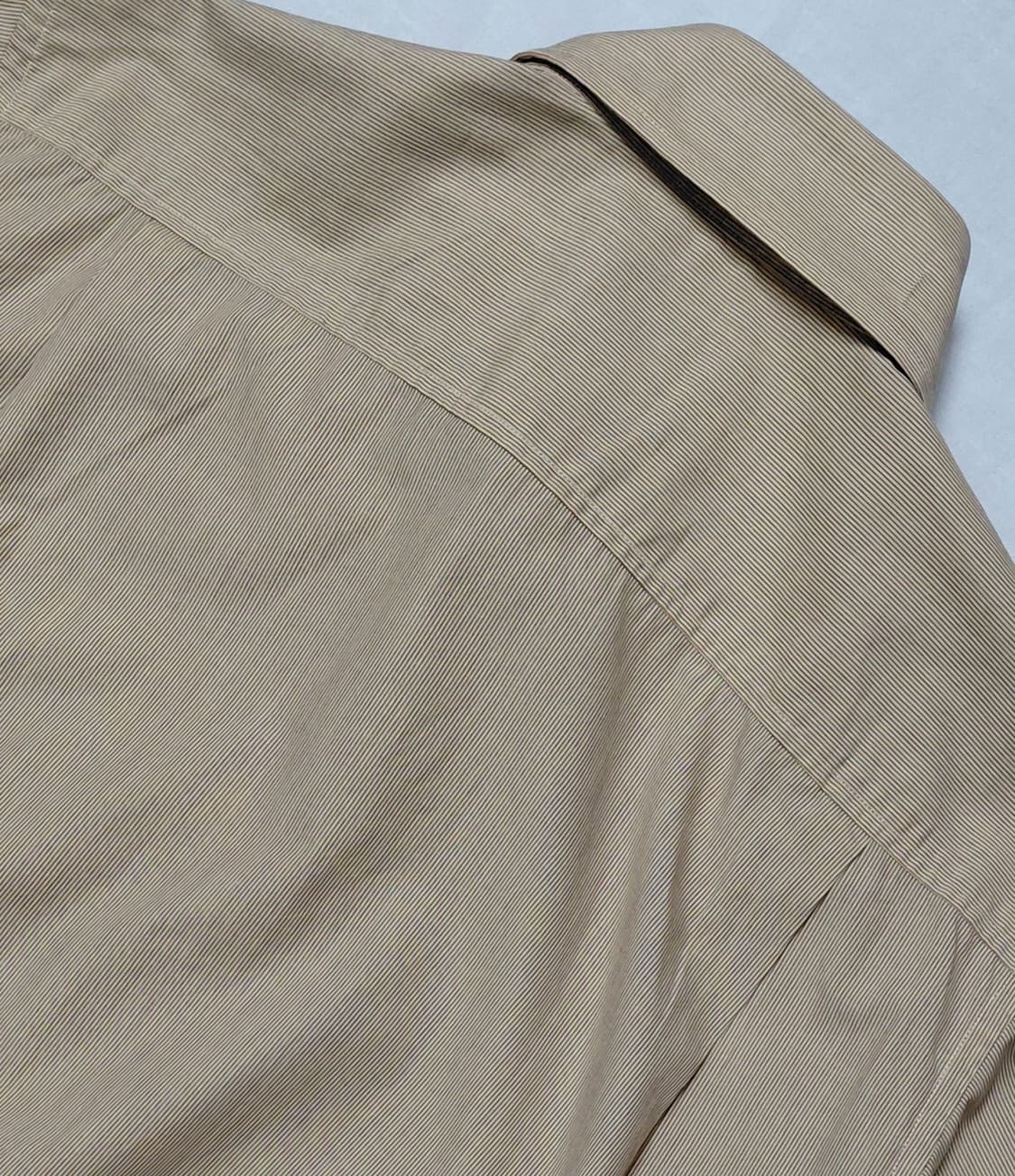 Hiroko Koshino - 스트라이프 코튼 반팔 셔츠 (L) 상품이미지7