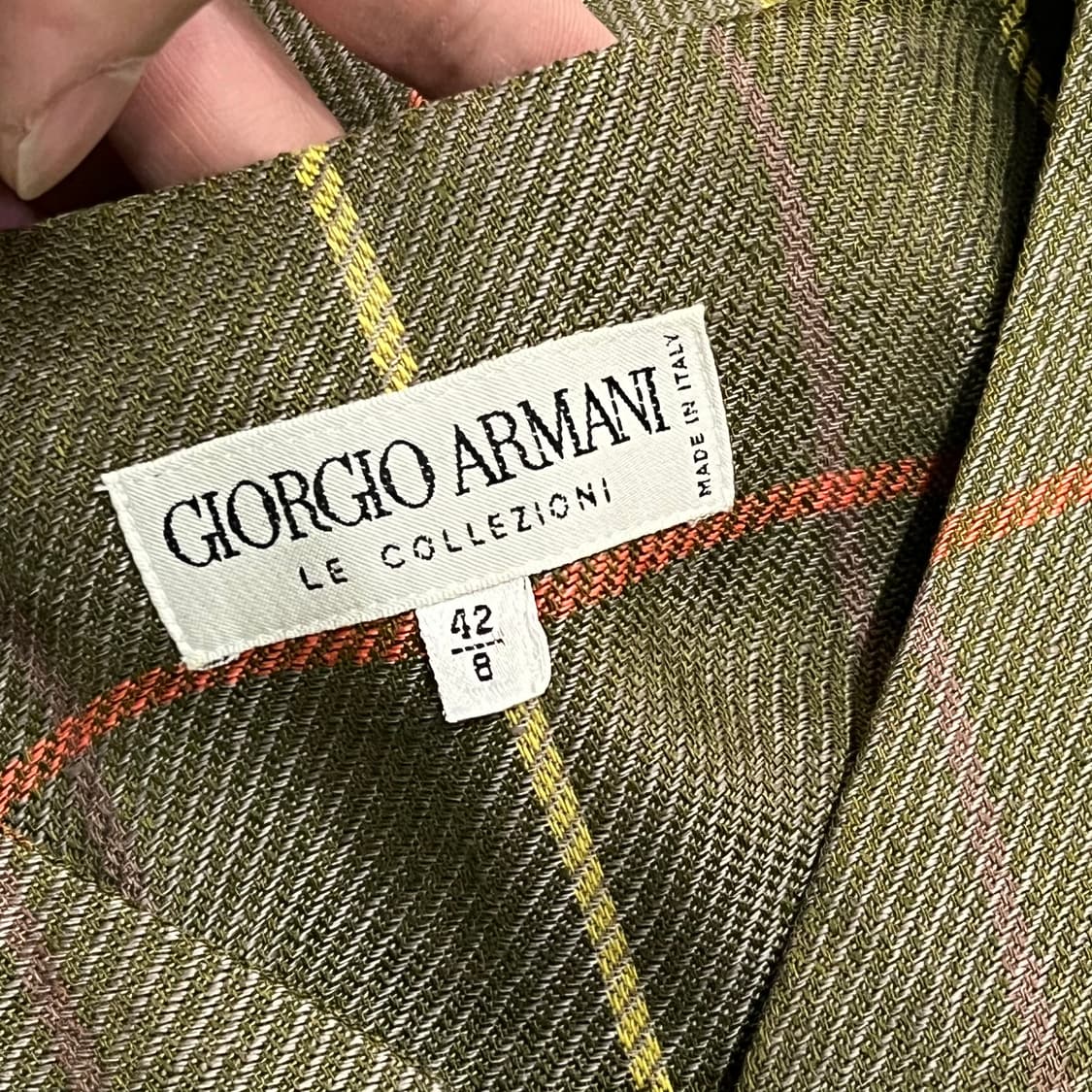  조르지오 아르마니 스트라이프 논카라 자켓 y15929 상품이미지5