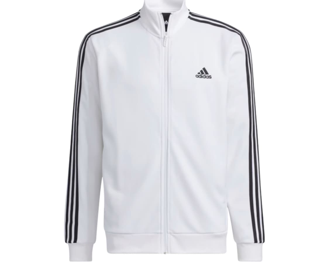 아디다스 3S 레귤러 핏 더블 니트 트랙 탑 화이트 져지 상품이미지1