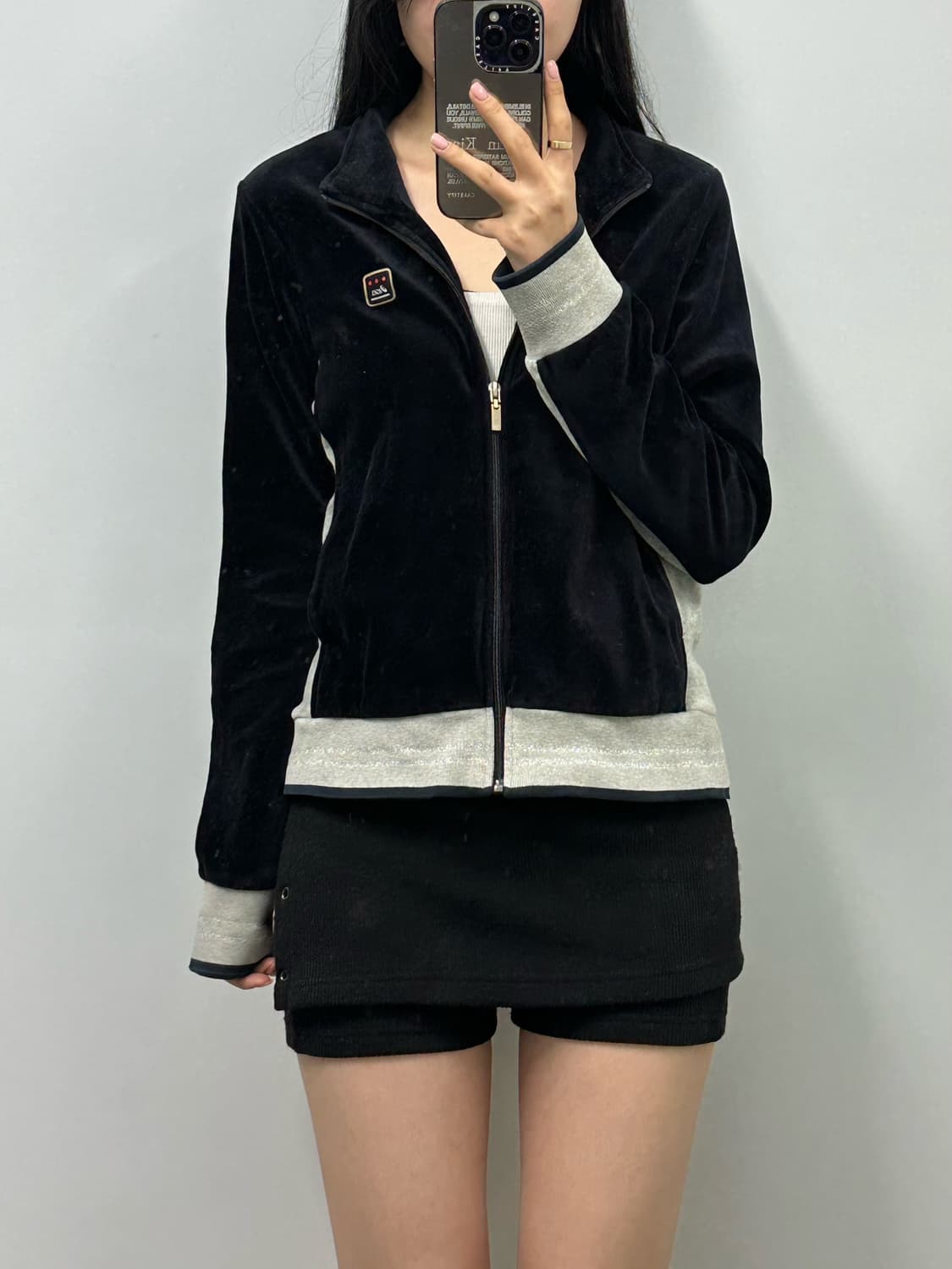 00s 아식스 블랙 벨루어 트랙 져지 상품이미지1