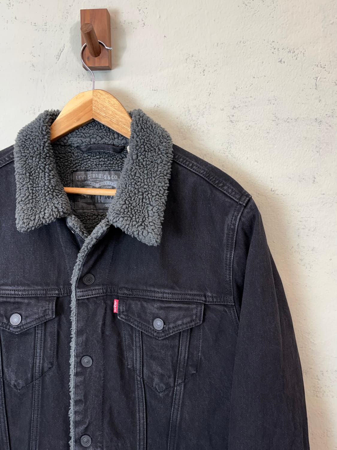 리바이스 빈티지 블랙 데님 쉐르파 자켓 상품이미지2