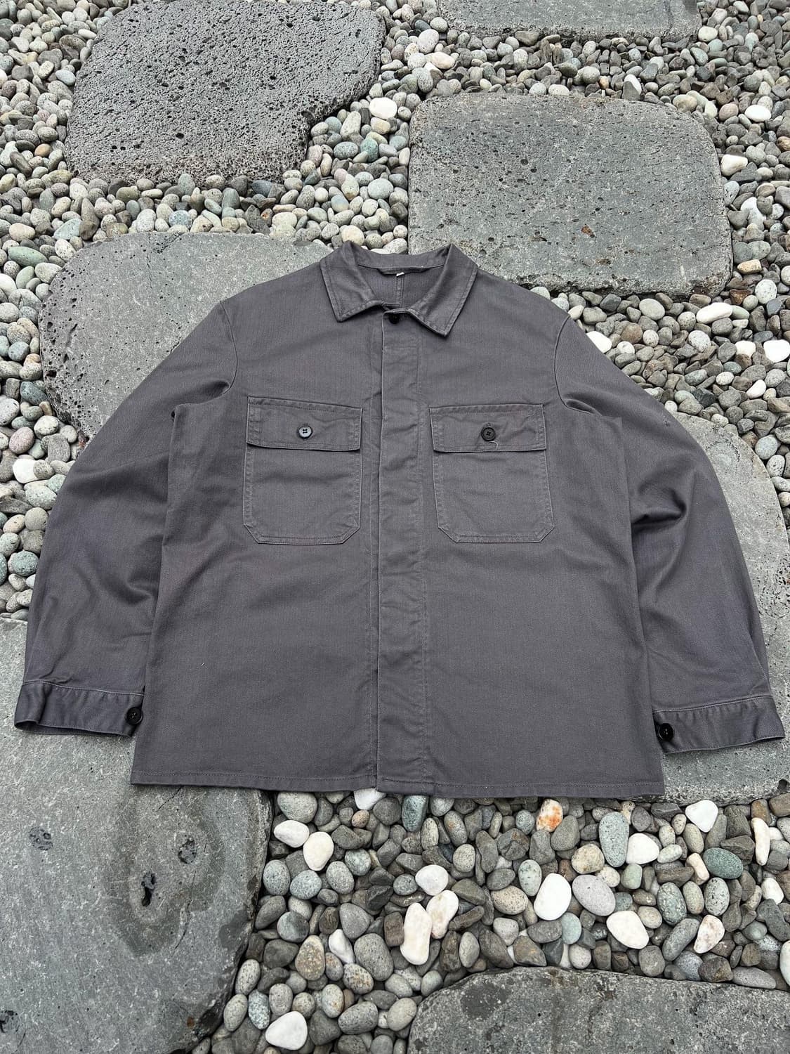 OLD VINTAGE DRAK GREY HBT 헤링본트윌코튼 워크자켓 상품이미지1