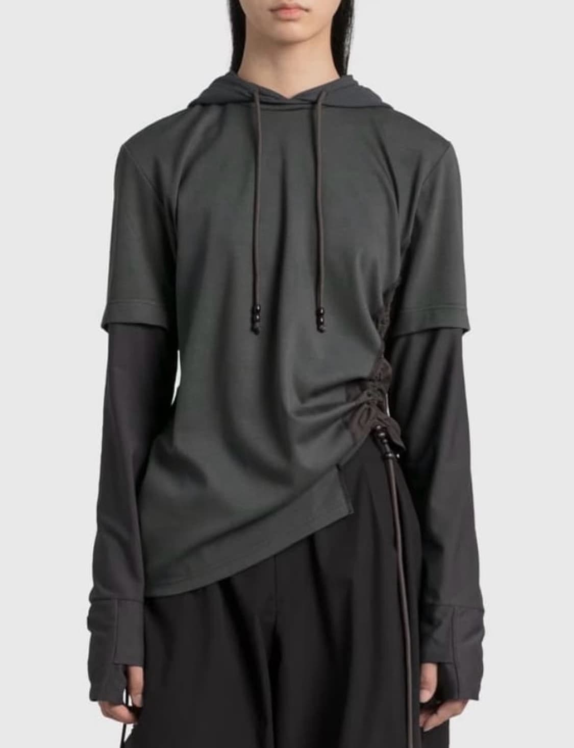 혜인서 트위스티드 후드 블랙2사이즈 상품이미지2