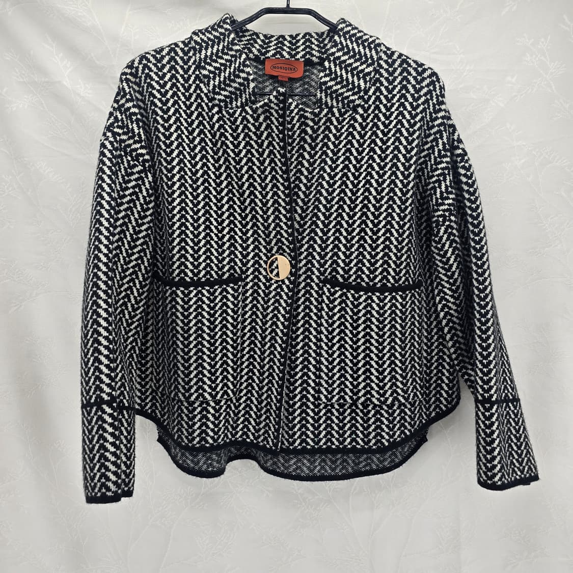 MOSIQINA 헤링본 패턴 울 자켓 상품이미지1