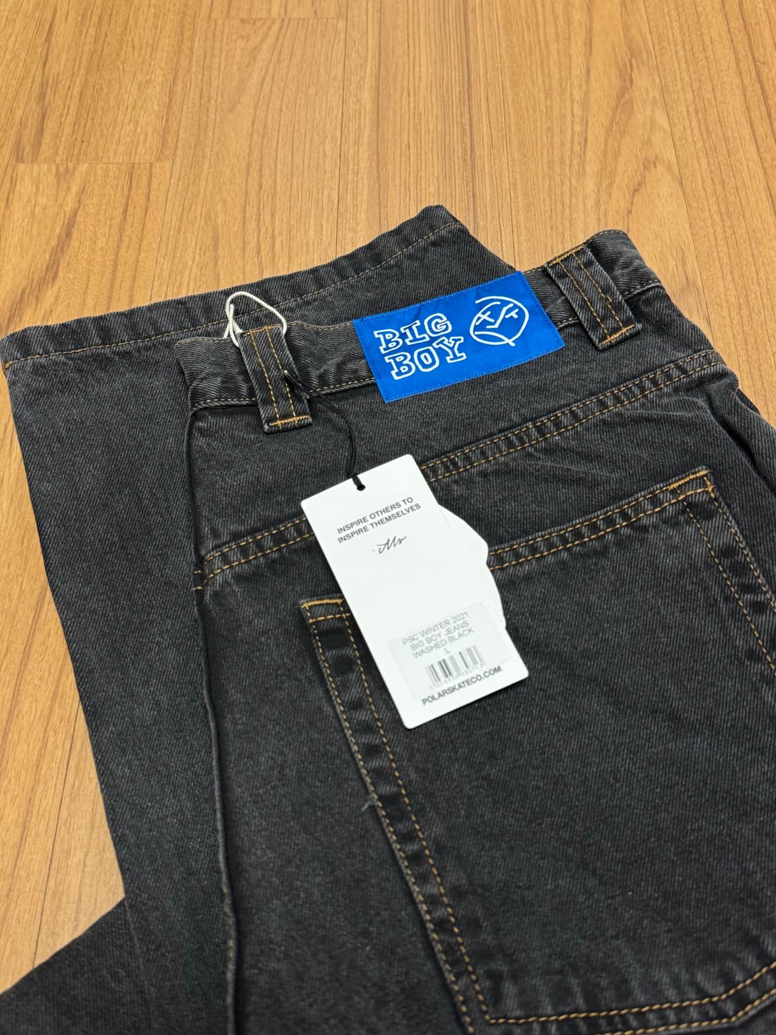 폴라스케이트 빅보이 데님 워시드 블랙 L사이즈 (새상품) 상품이미지2